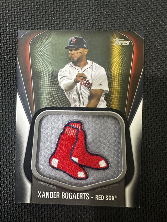 2020 Topps #JJSP-XB Xander Bogaerts Jumbo Jersey Sleeve Patch Black #/149