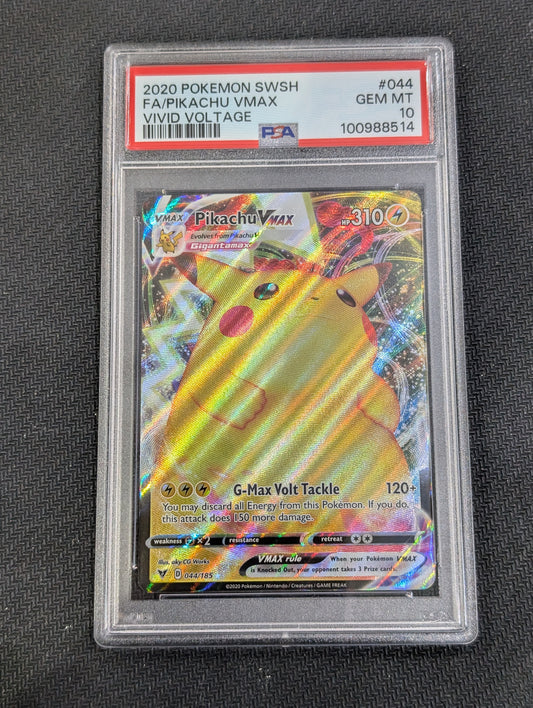 #044/185 Pikachu VMAX Vivid Voltage PSA 10