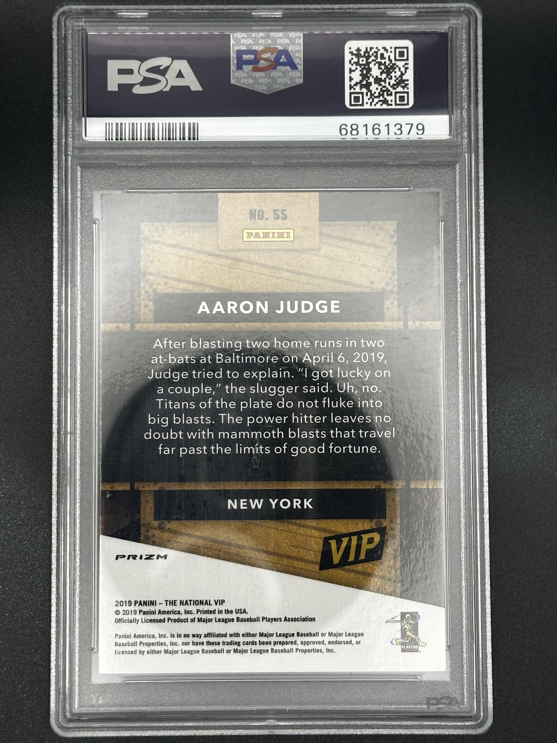 #55 Aaron Judge 2019 Panini National Convention Vip Gold Party 9 -Tiger Stripes