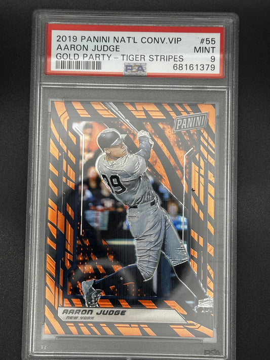 #55 Aaron Judge 2019 Panini National Convention Vip Gold Party 9 -Tiger Stripes