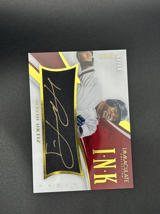 #47 David Ortiz 2015 Panini Immaculate Auto /10 Red Sox Immaculate Ink