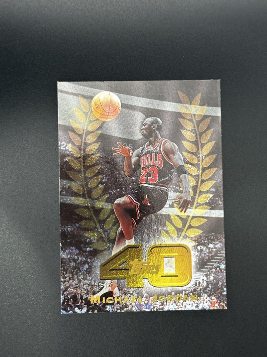 #T40-5 Michael Jordan 1997-98 Topps Chrome Chicago Bulls sports Topps 40