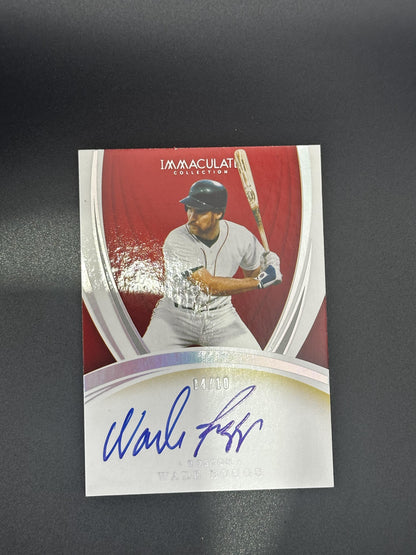 #IS-WB Wade Boggs 2020 Panini Immaculate Auto /10 Red Sox Signatures Holo Silver