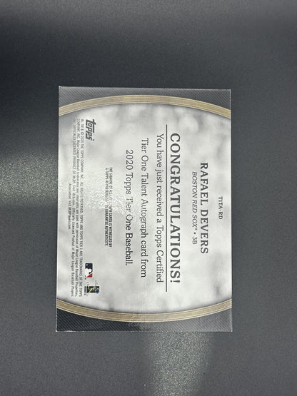 #T1TA-RD Rafael Devers 2020 Topps Tier One - Tier One Talent Auto /200 Red Sox