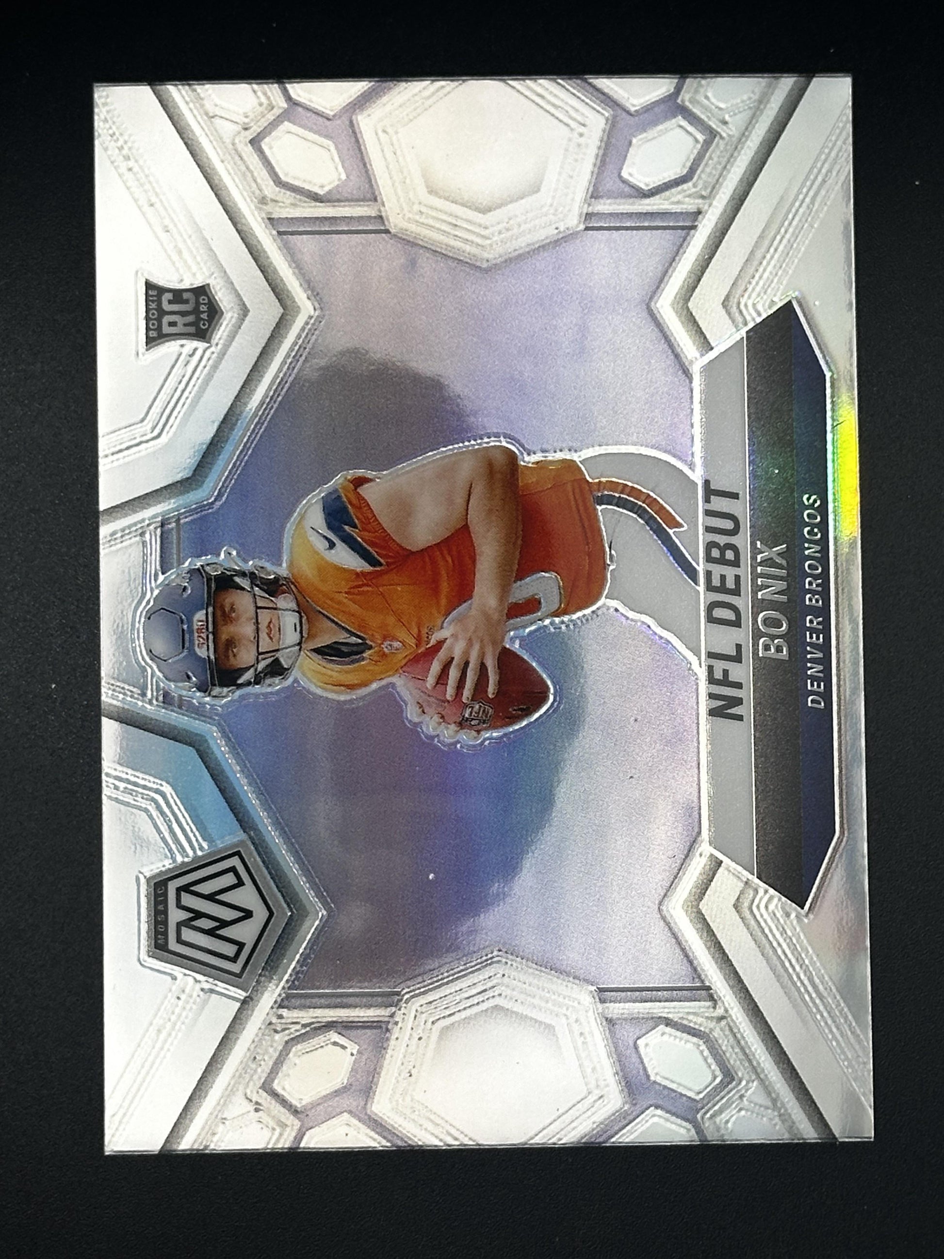 #271 Bo Nix 2024 Panini Mosaic Denver Broncos sports Silver
