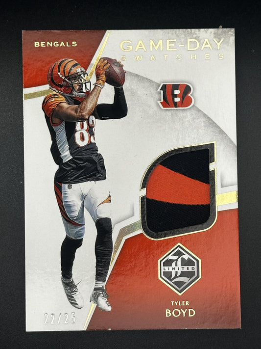 #GD-1 Tyler Boyd 2019 Panini Limited /25 Game Day Swatches Gold Spotlight