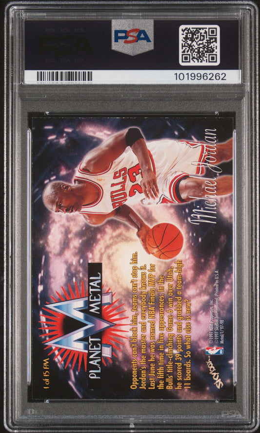 #1 Michael Jordan 1997 Metal Universe Planet Metal 8 NM-MT sports Planet Metal