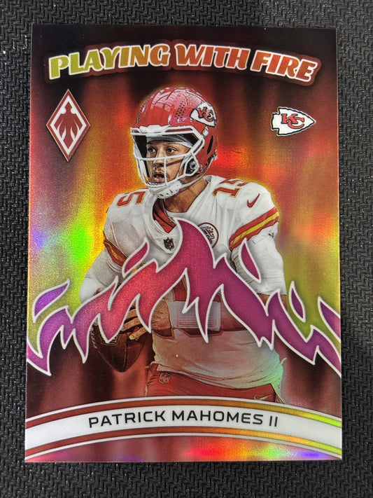 #PWF-8 Patrick Mahomes II 2023 Panini Phoenix /175 Chiefs Playing With Fire Pink