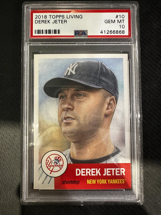 #10 Derek Jeter 2018 Topps Living 10 Burnley GEM-MT sports
