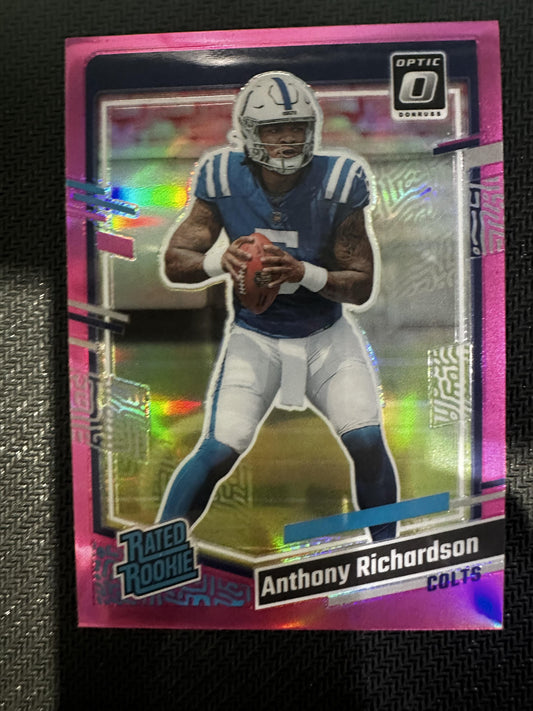 #343 Anthony Richardson 2023 Donruss RC Rookie Indianapolis Colts Preview Pink