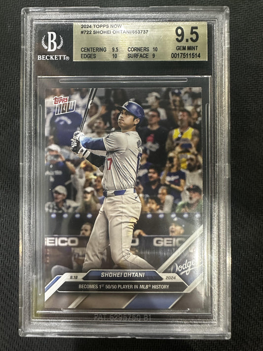 #722 Shohei Ohtani 2024 Topps Now 9.5 Los Angeles Dodgers MT+ sports