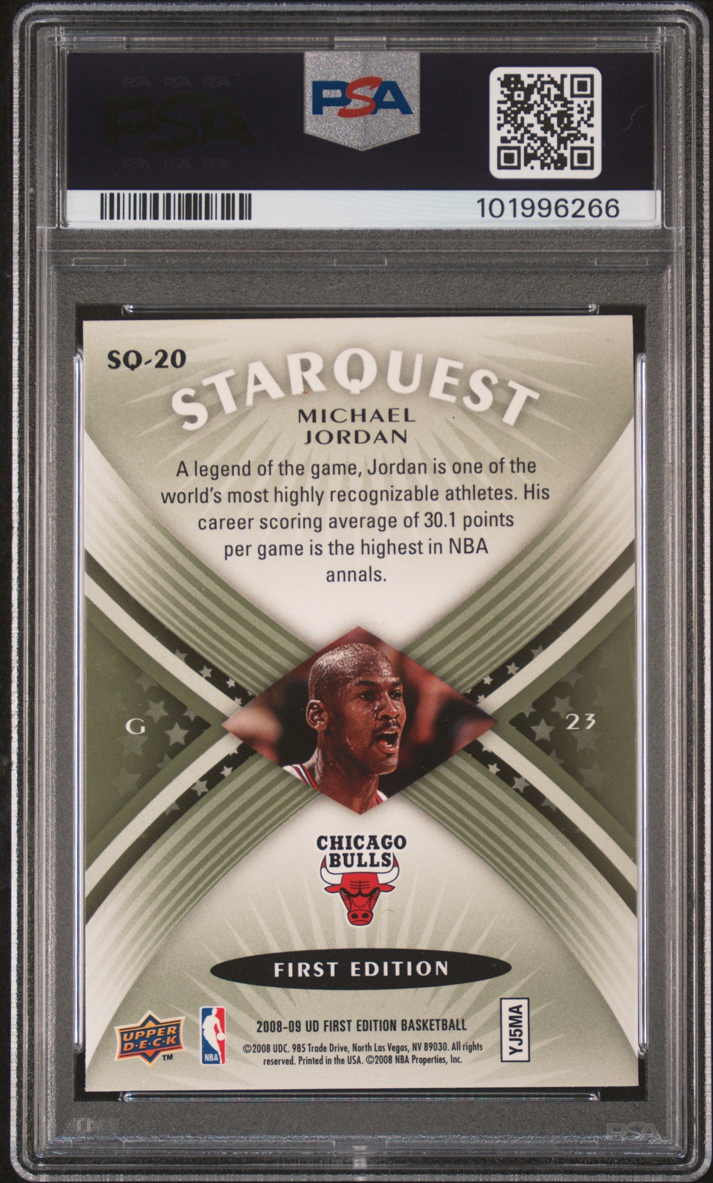 #SQ-20 Michael Jordan 2008 Upper Deck First Edition 8 Starquest Green