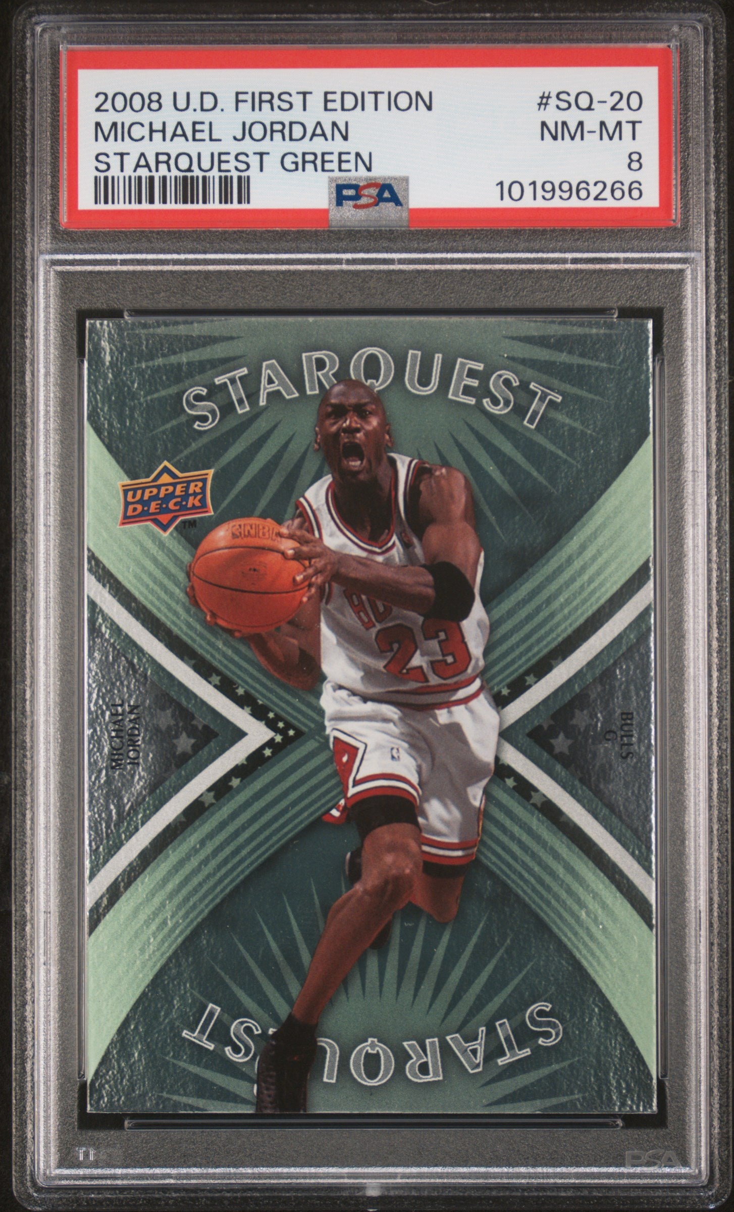 #SQ-20 Michael Jordan 2008 Upper Deck First Edition 8 Starquest Green
