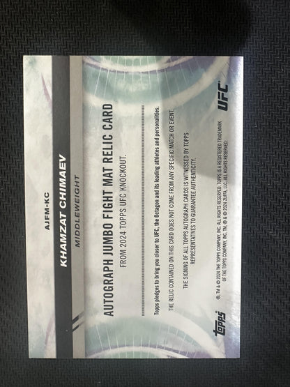 # AJFM-KC Khamzat Chimaev 2024 Topps Autograph Jumbo Fight Mat Relic Card /199
