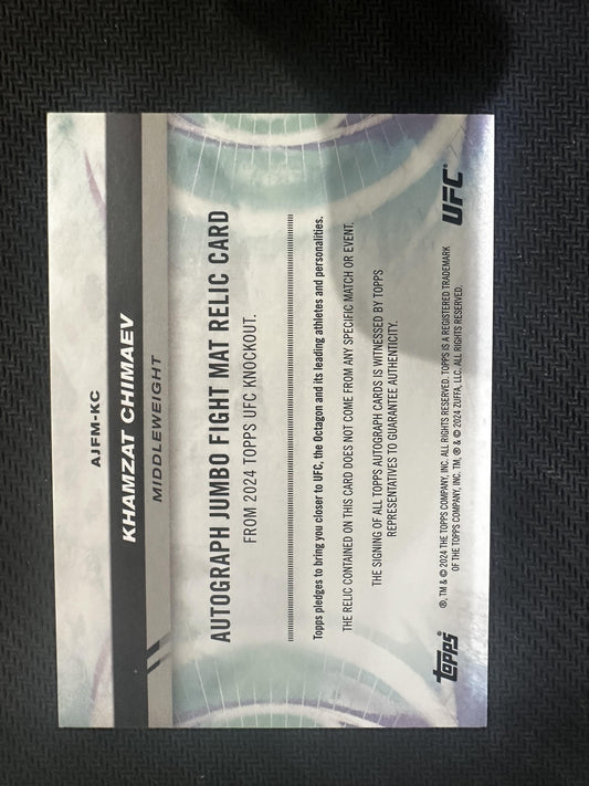 # AJFM-KC Khamzat Chimaev 2024 Topps Autograph Jumbo Fight Mat Relic Card /199