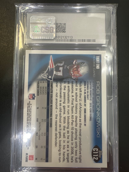 Rob Gronkowski C112 2010 Topps Chrome CGC 9