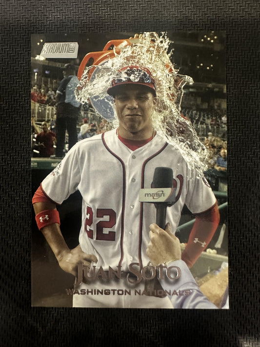 #246b Juan Soto 2019 Stadium Club Gatorade celebration Washington Nationals