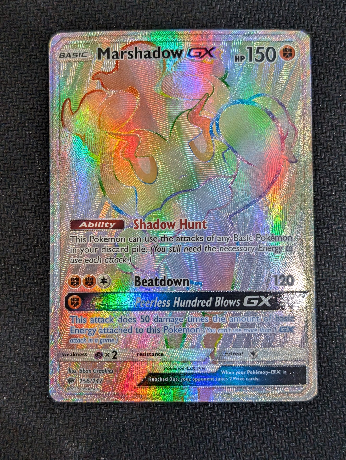 #156/147 Marshadow GX (Secret) SM - Burning Shadows