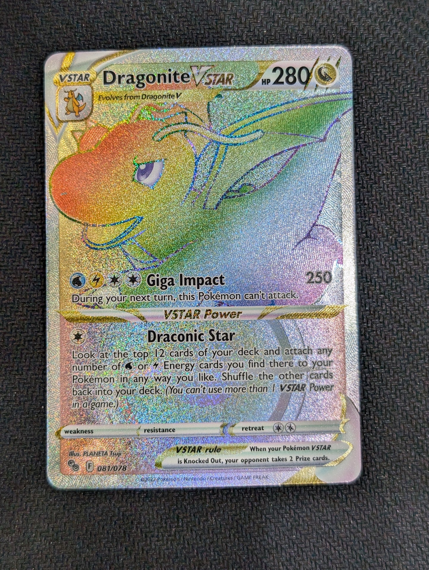 #081/078 Dragonite VSTAR (Secret) Pokemon GO