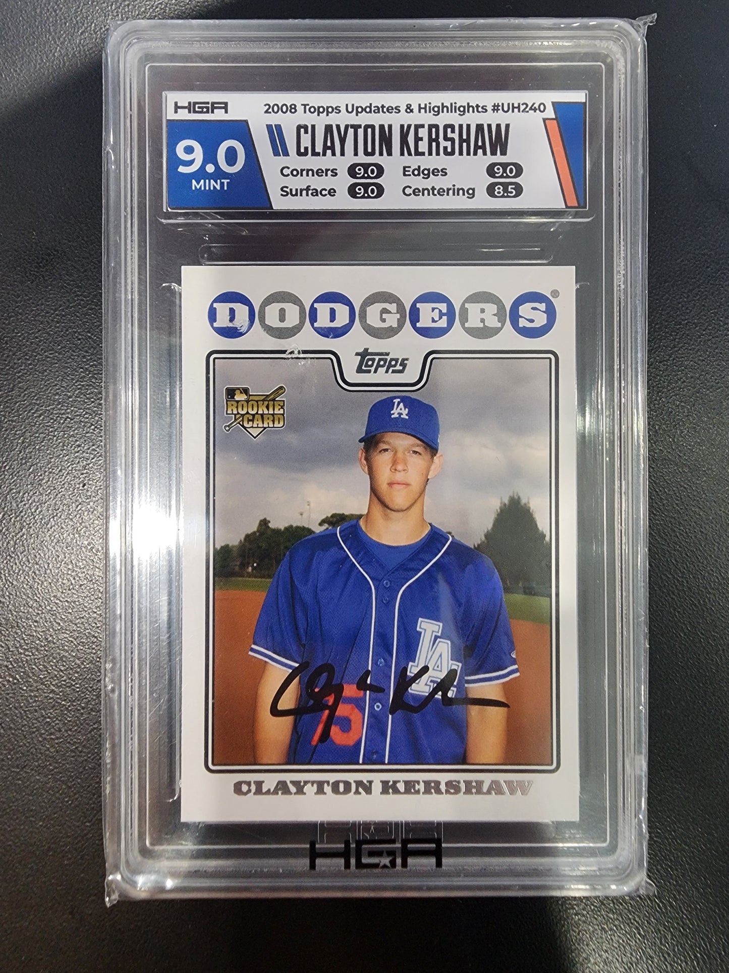 Clayton Kershaw #Uh240 hga 9 2008 Rookie Dodgers