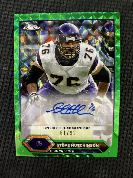 #TCA-SH Steve Hutchinson 2024 Topps Chrome Composite Green Auto /99