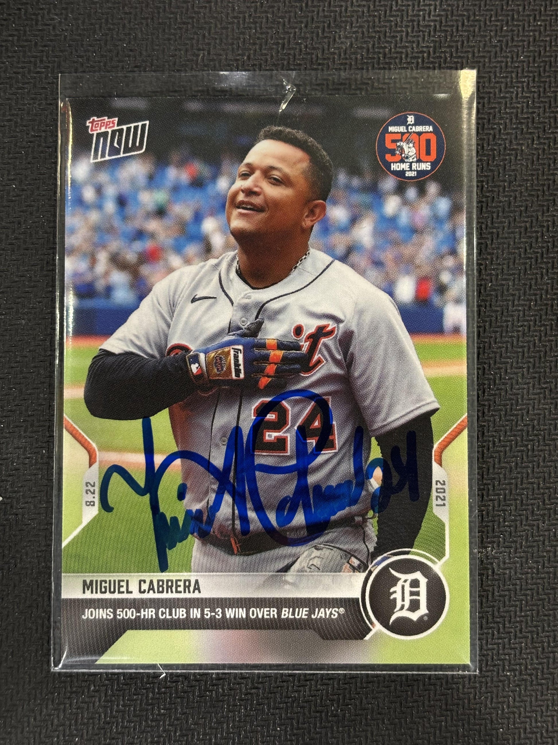 #691 Miguel Cabrera 2021 Topps Now In Person Auto With JSA Cert