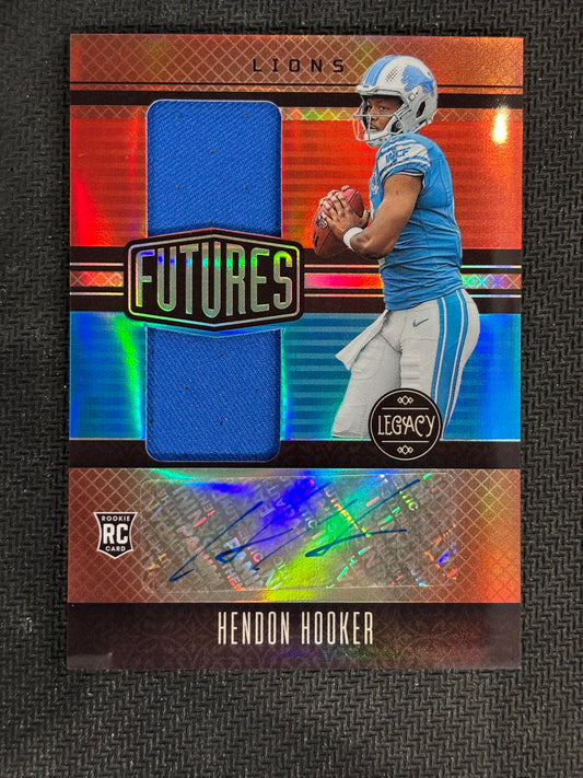 2023 Panini Legacy #FDA-3 Hendon Hooker Futures Dual Patch Autographs Ruby #/100
