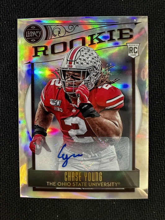 #145 Chase Young 2020 Panini Legacy Auto Rookies Premium Penmanship Silver