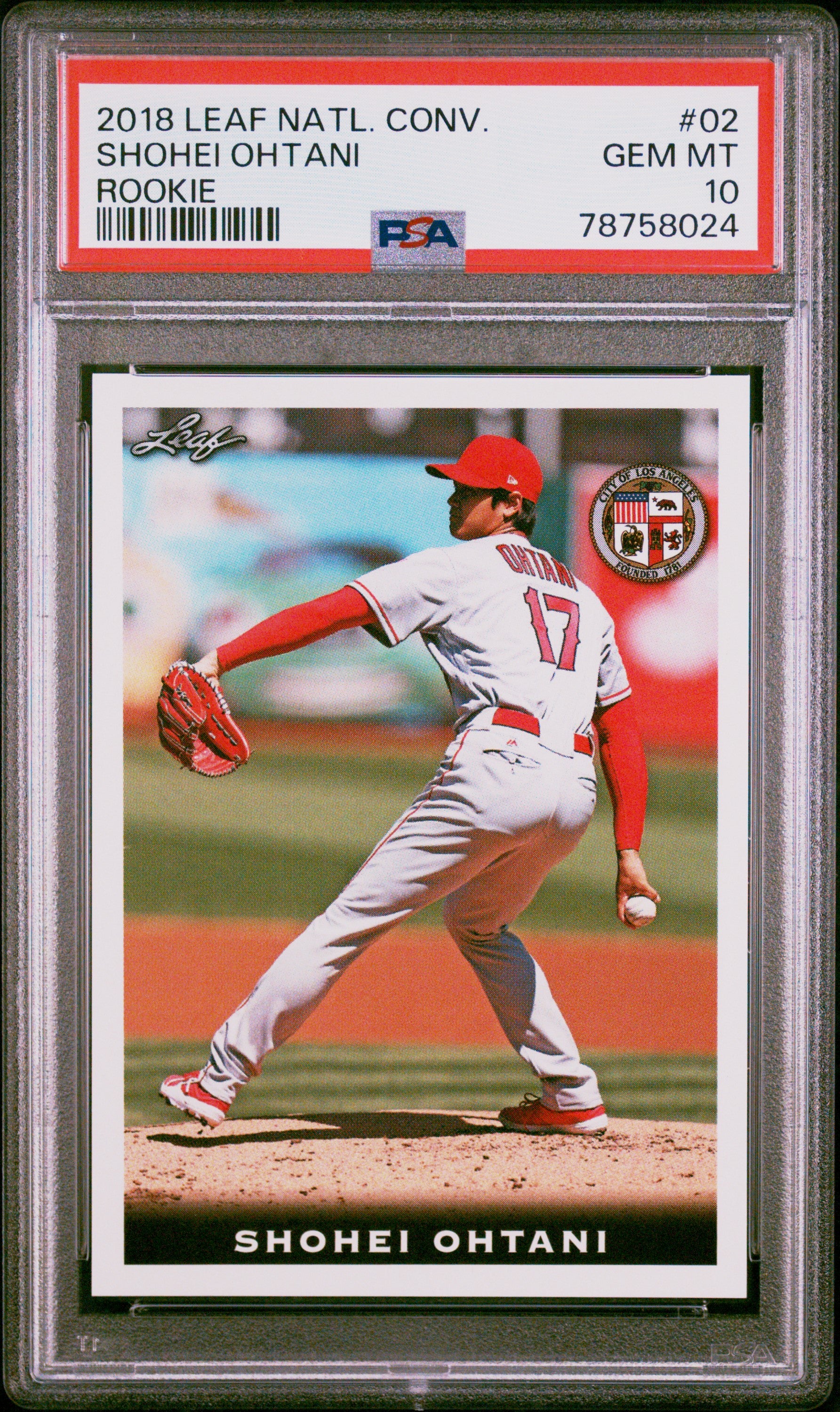#02 Shohei Ohtani 2018 Leaf National Convention Shohei Ohtani Rookie 10 Rookie