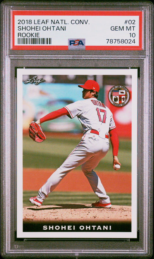 #02 Shohei Ohtani 2018 Leaf National Convention Shohei Ohtani Rookie 10 Rookie