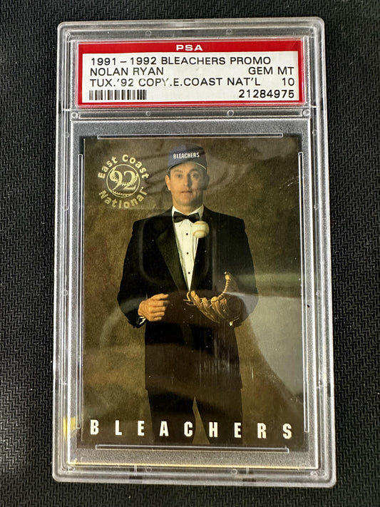 # Nolan Ryan 1991-92 Bleachers Promo 10 GEM-MT sports Tux.'92 C.E.Cst Nat'L Gld.