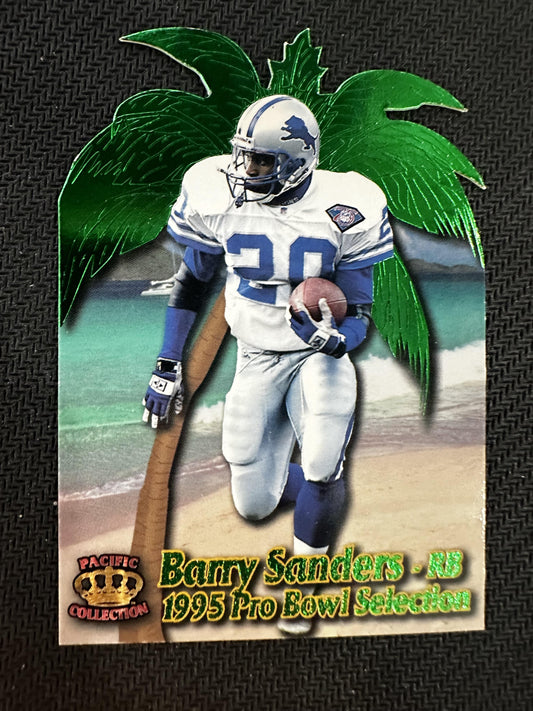 #PB-15 Barry Sanders 1995 Pacific Crown Royale Detroit Lions Pro Bowl Die Cuts