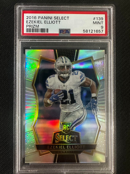 #139 Ezekiel Elliott 2016 Panini Select RC Rookie Dallas Cowboys sports Prizm