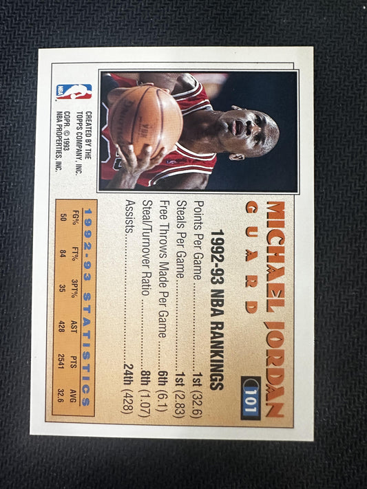 #101 Michael Jordan 1993-94 Topps Chicago Bulls sports Gold