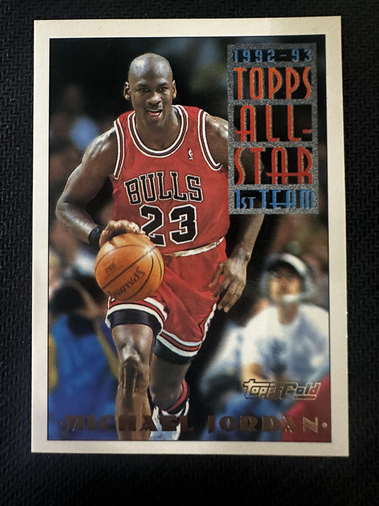 #101 Michael Jordan 1993-94 Topps Chicago Bulls sports Gold