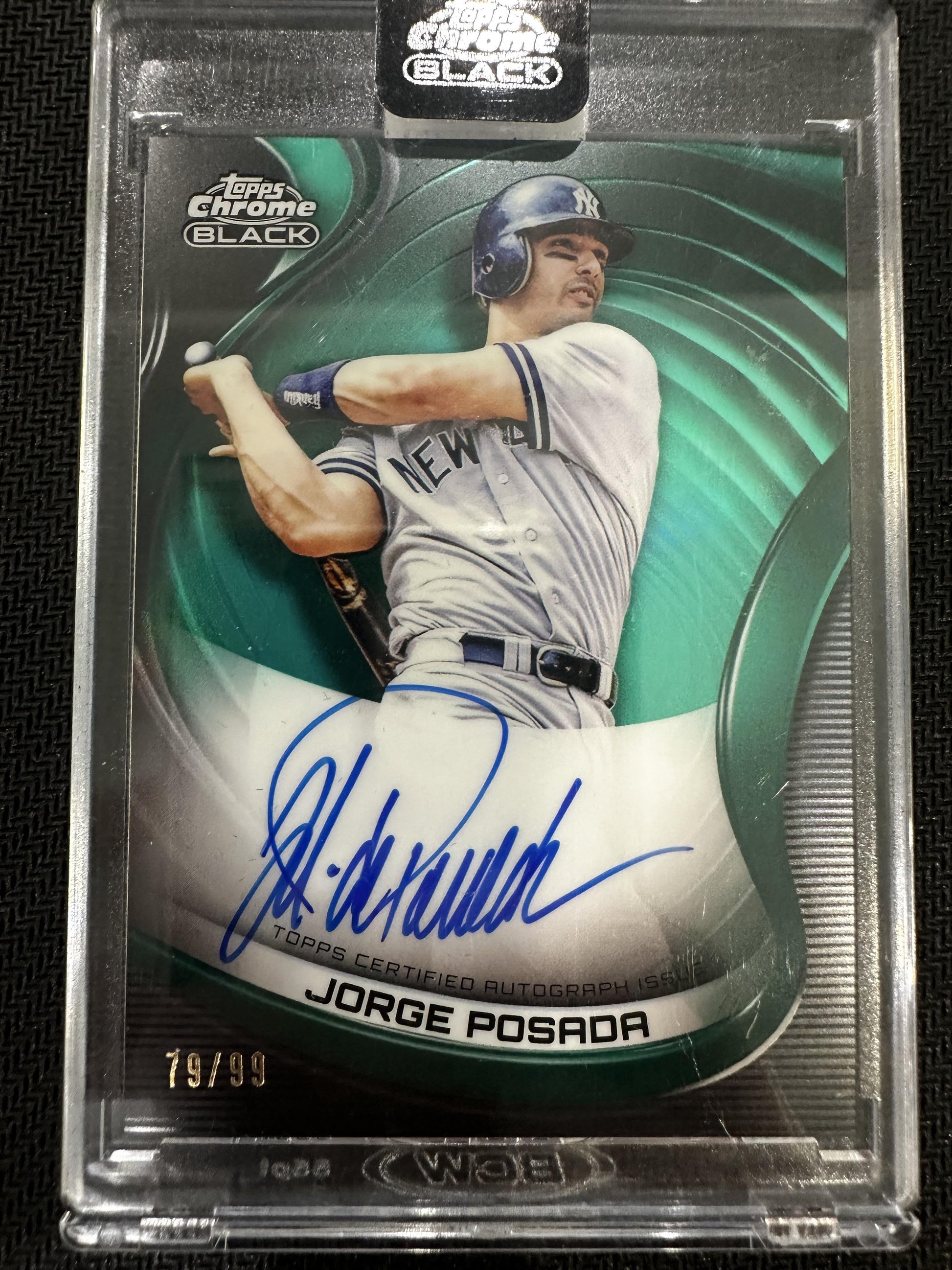 #CBA-JP Jorge Posada 2022 Topps Chrome Black SN,AU Auto #/99 Yankees Auto Green