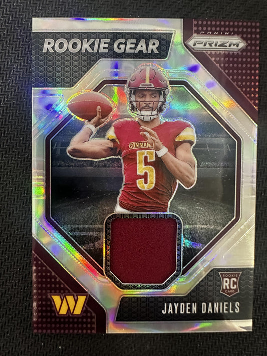 #RG-JDS Jayden Daniels 2024 Panini Prizm MEM Washington Commanders Rookie Gear