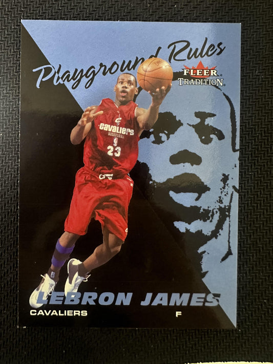 #1 PR LeBron James 2003-04 Fleer Tradition Cleveland Cavaliers Playground Rules