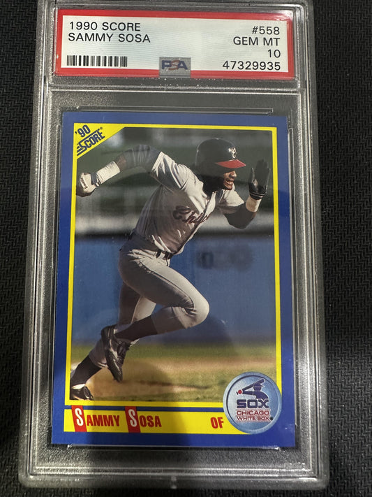 #558 Sammy Sosa 1990 Score 10 GEM-MT sports