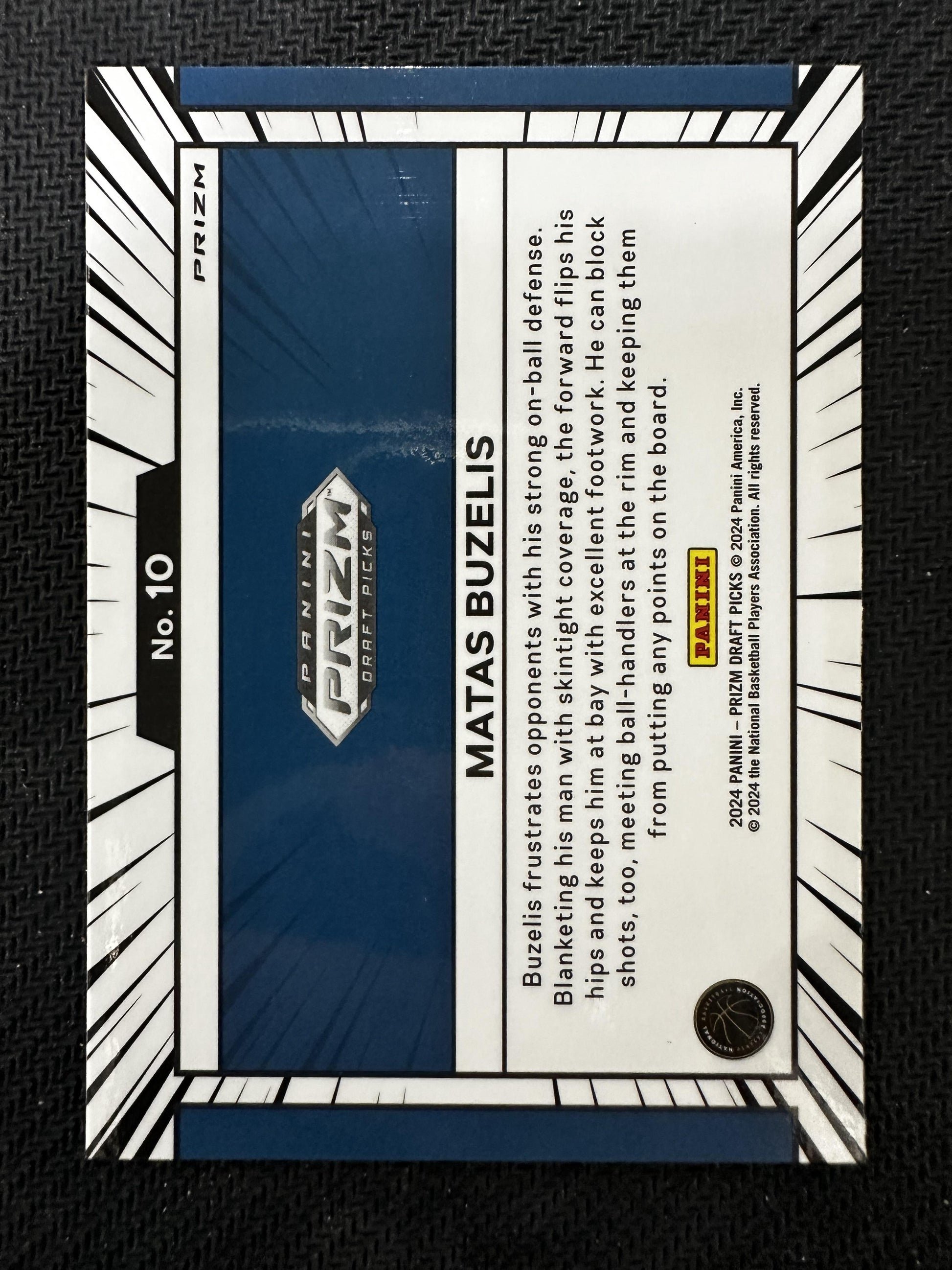 #10 Matas Buzelis 2024 Panini Prizm Draft Picks NBA G League Ignite sports Manga