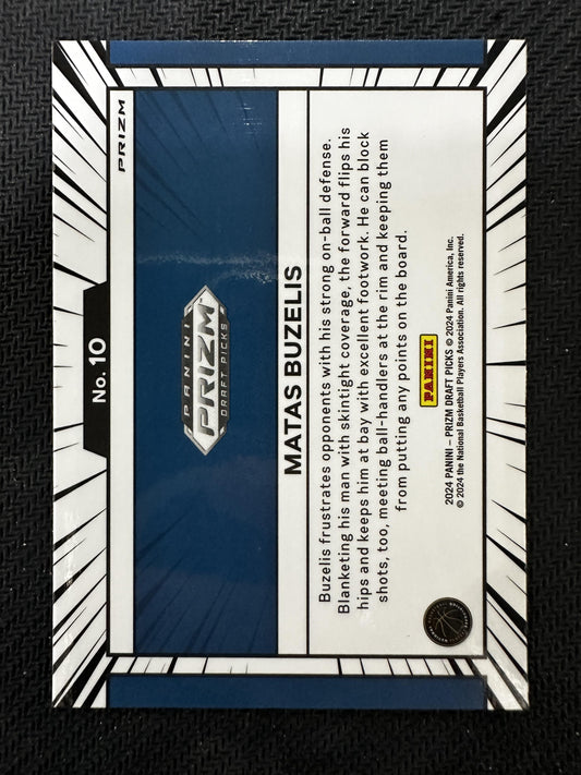 #10 Matas Buzelis 2024 Panini Prizm Draft Picks NBA G League Ignite sports Manga