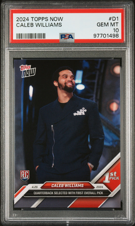 #D1 Caleb Williams 2024 Topps Now 10 GEM-MT sports