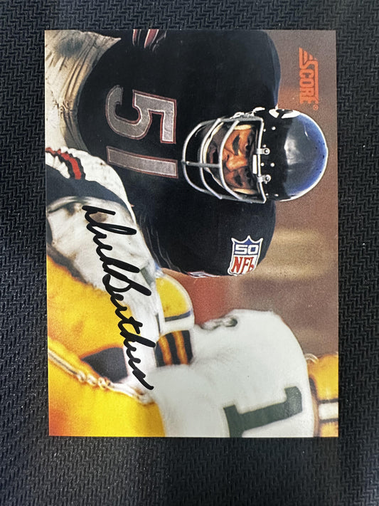 #NNO Dick Butkus 1992 Score AU,SN Auto #/3000 Chicago Bears sports