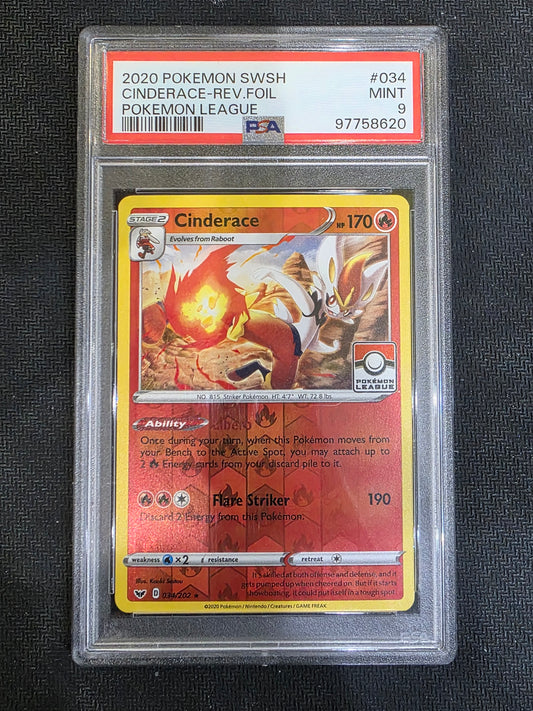 #034/202 Cinderace League Championship PSA 9