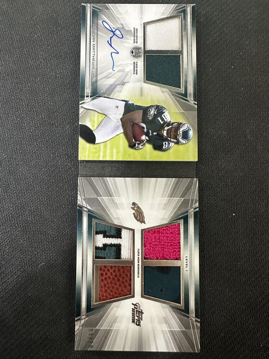 #PI-JM Jordan Matthews 2014 Topps Prime Auto /10 Eagles Auto Relics Level 1