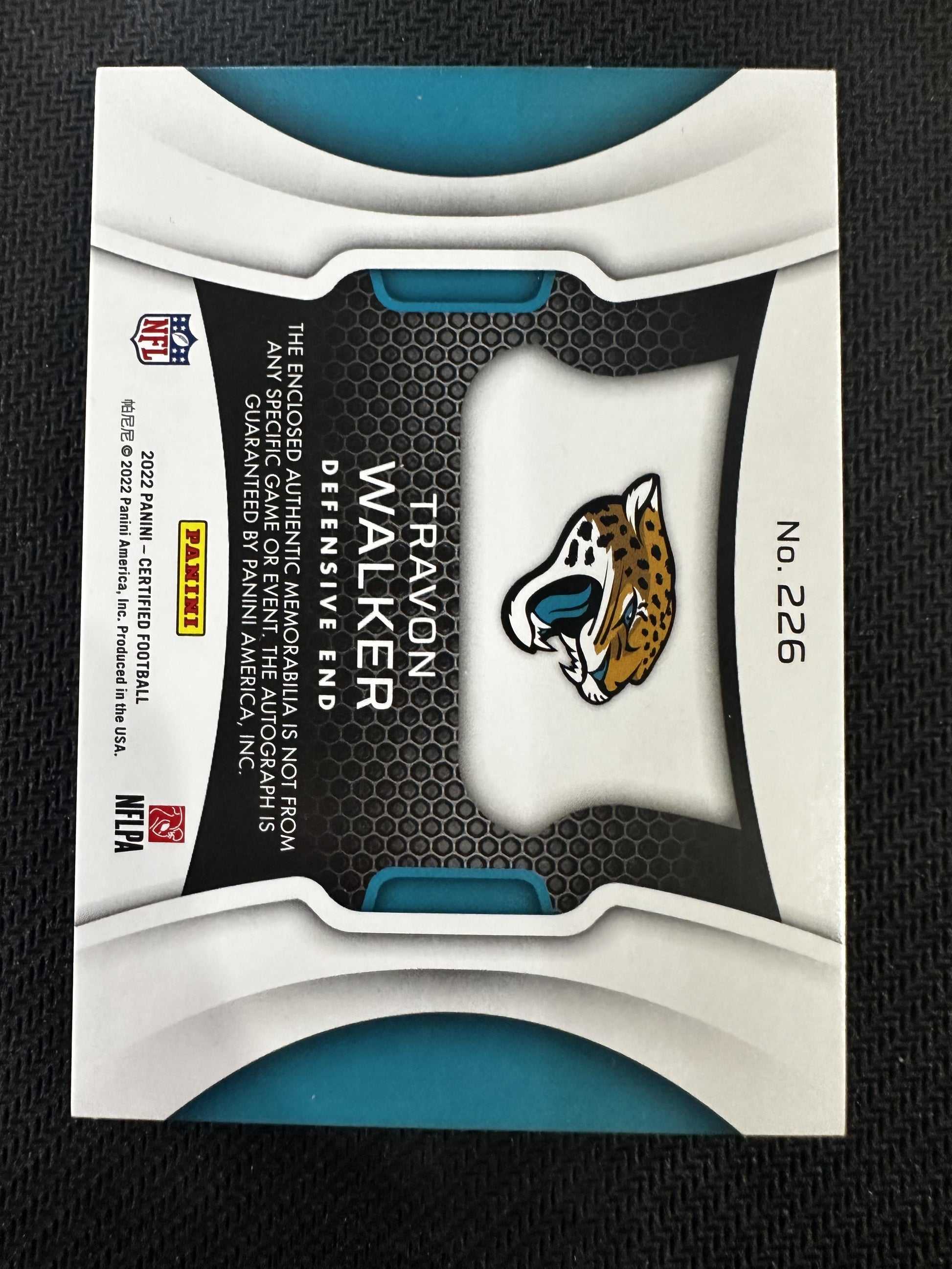 #226 Travon Walker 2022 Certified Travon Walker Freshman Fabric /199