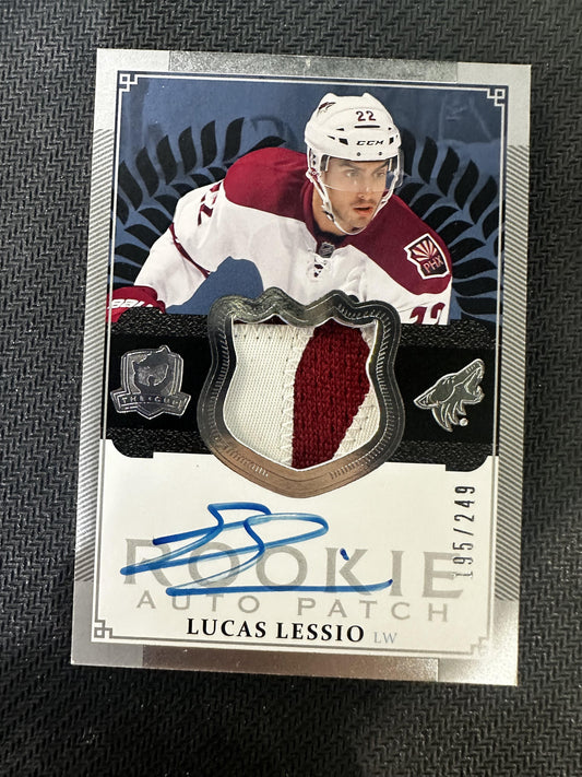 #158 Lucas Lessio 2013-14 Upper Deck The Cup Auto /22 Coyotes Gold