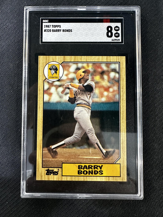 #320 Barry Bonds 1987 Topps RC Rookie 8 Pittsburgh Pirates NM-MT sports