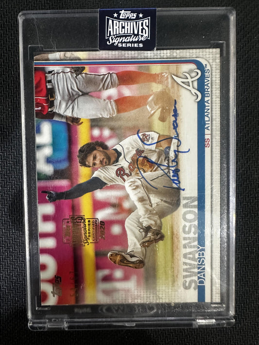#191 Dansby Swanson 2020 Topps Archives Signature Series Auto /67