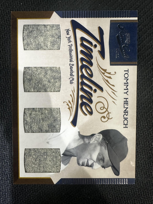 #23 Tommy Henrich 2012 Playoff Prime Cuts SN,MEM #/25 Yankees Materials Combos